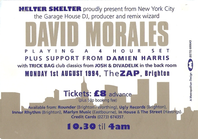 David Morales @ The Zap, Brighton 1994